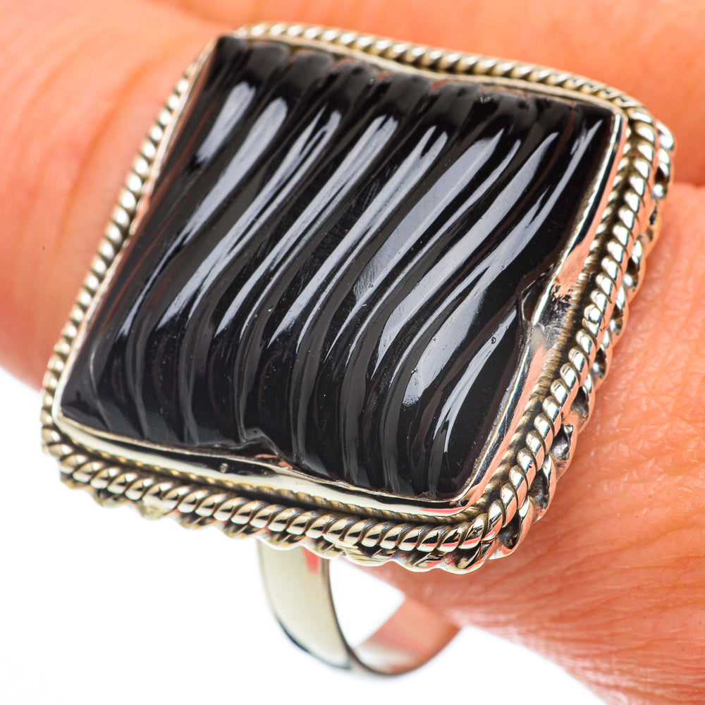 Black Onyx Rings handcrafted by Ana Silver Co - RING63835