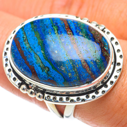 Rainbow Calsilica Rings handcrafted by Ana Silver Co - RING63847