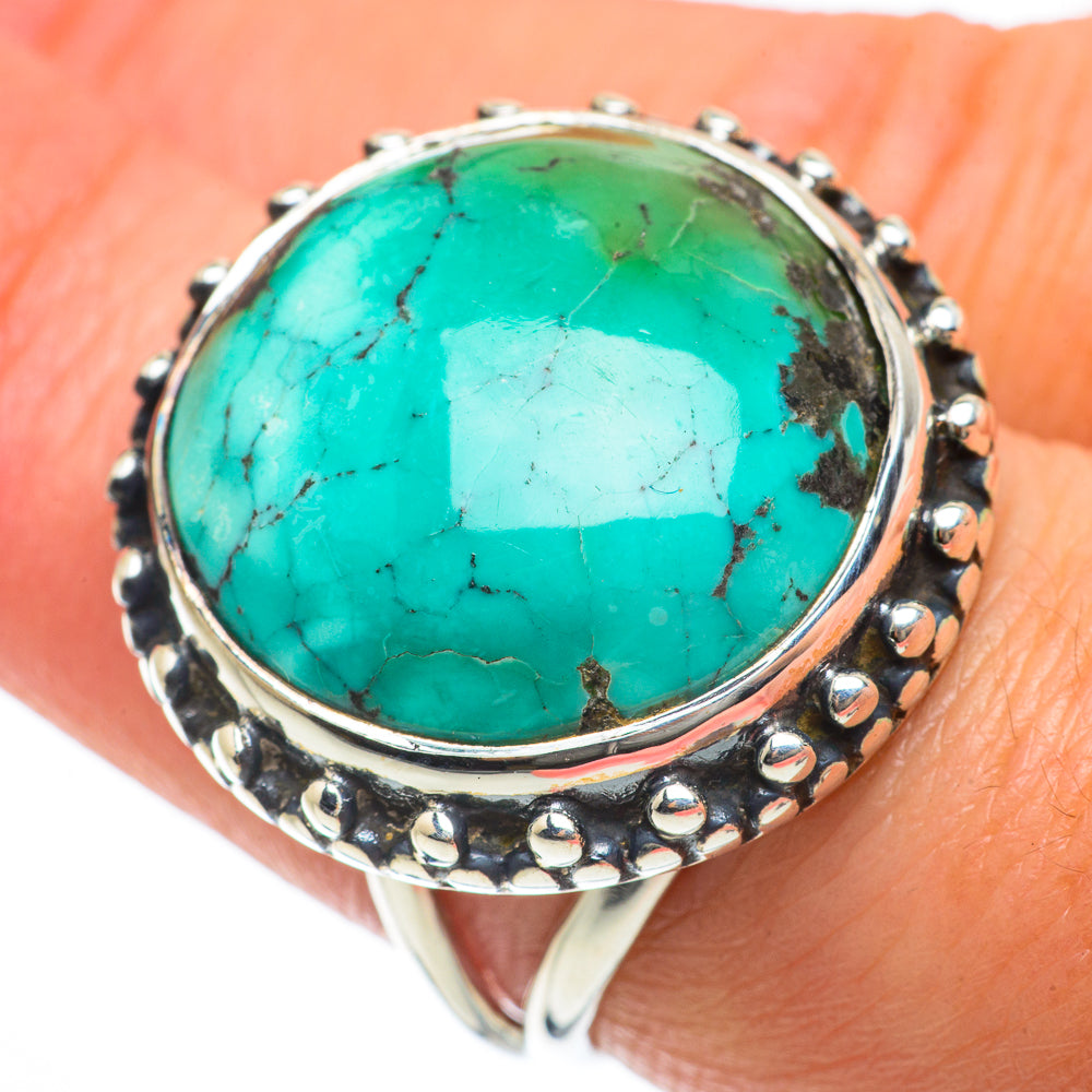 Tibetan Turquoise Rings handcrafted by Ana Silver Co - RING63849