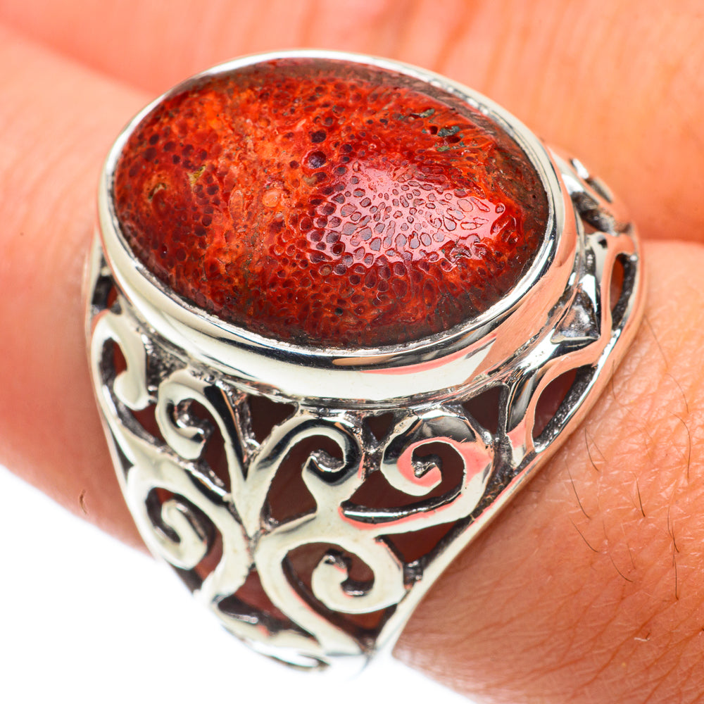 Sponge Coral Rings handcrafted by Ana Silver Co - RING63852