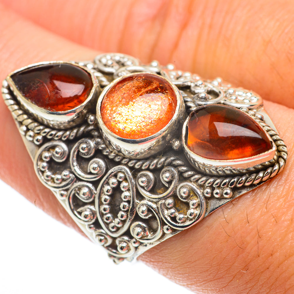 Sunstone Rings handcrafted by Ana Silver Co - RING63853