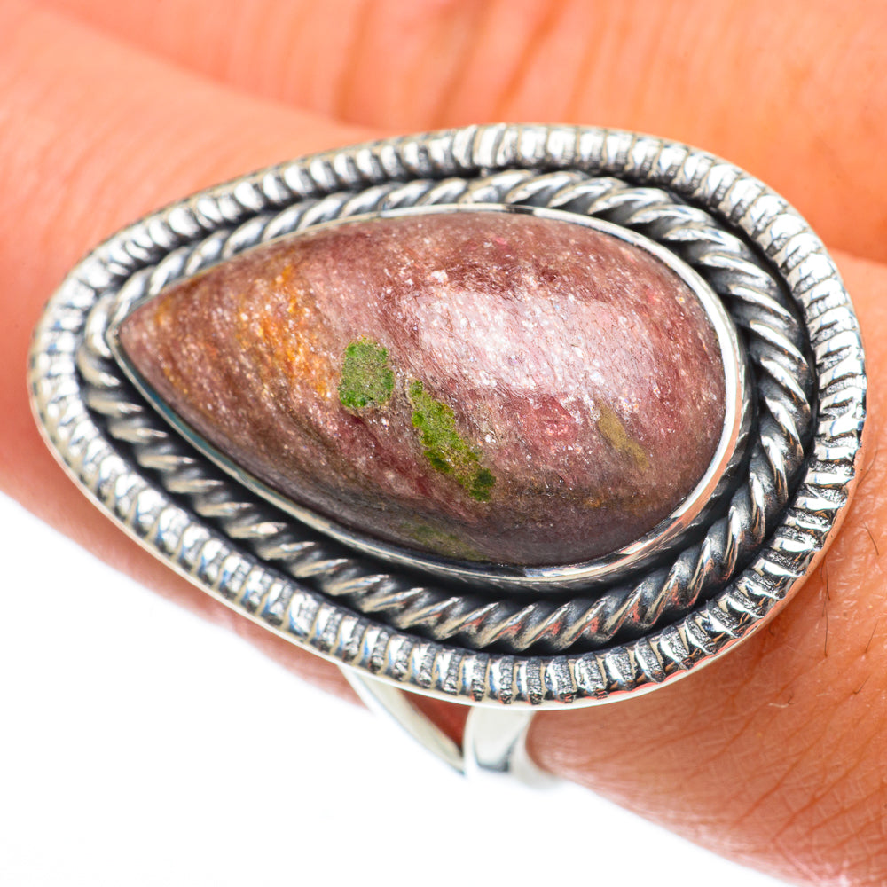 Ruby Zoisite Rings handcrafted by Ana Silver Co - RING63854
