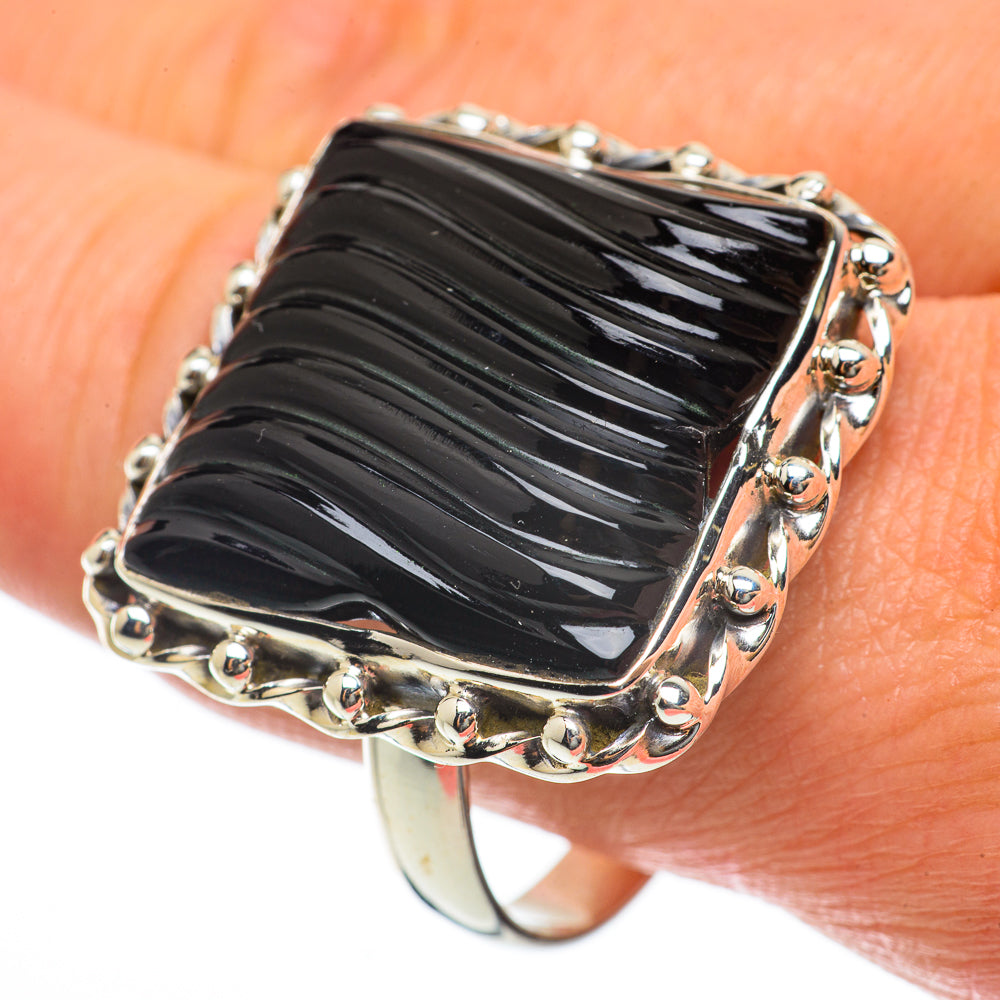 Black Onyx Rings handcrafted by Ana Silver Co - RING63861