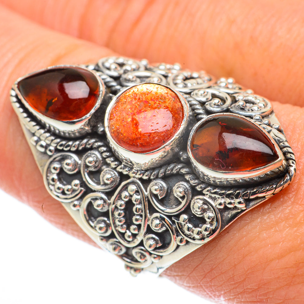 Sunstone Rings handcrafted by Ana Silver Co - RING63879