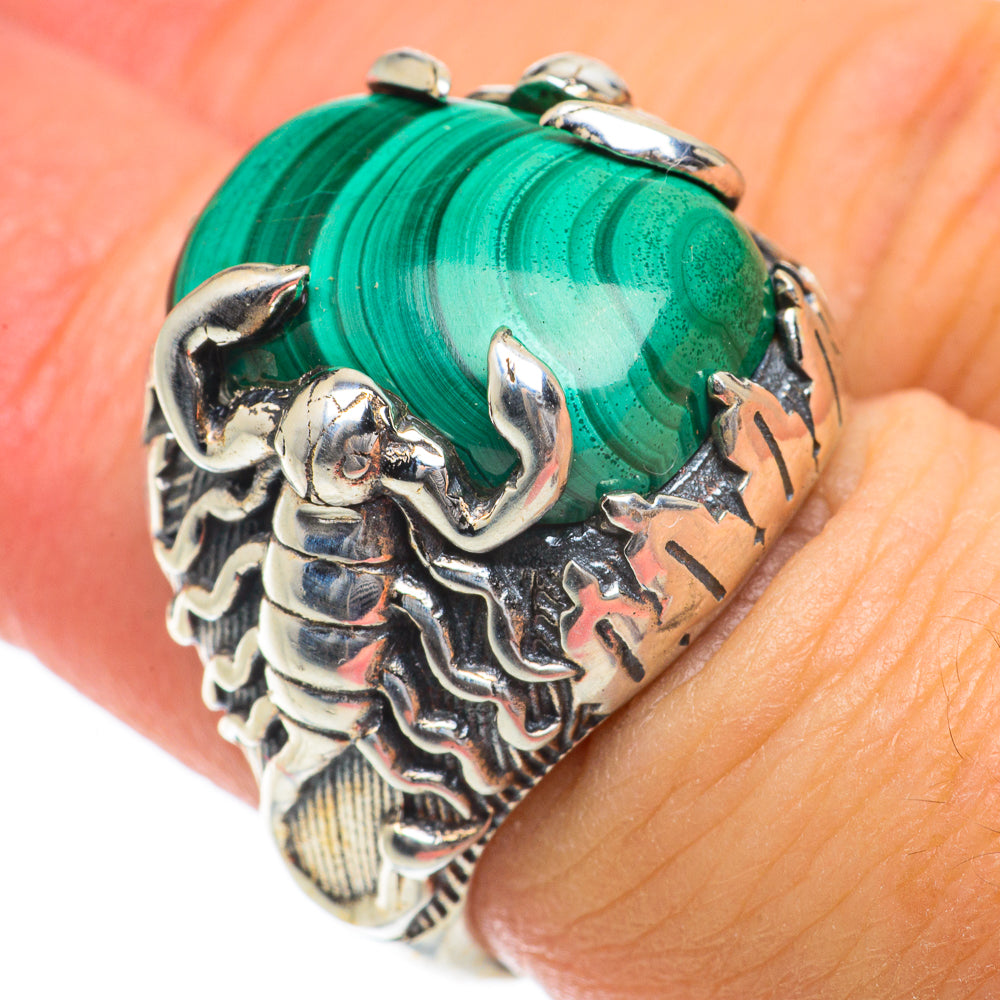 Malachite Rings handcrafted by Ana Silver Co - RING63883