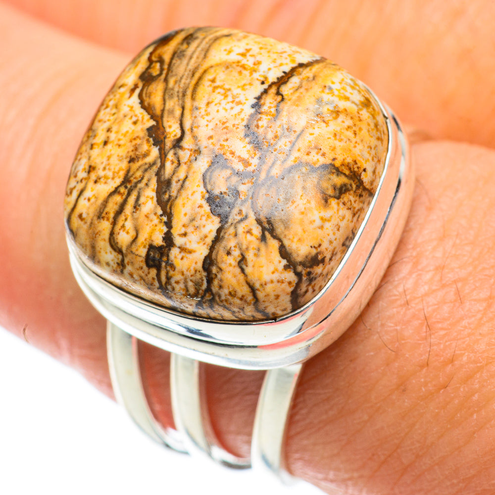 Picture Jasper Rings handcrafted by Ana Silver Co - RING63886