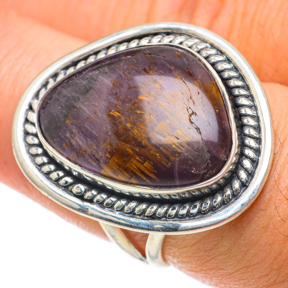 Cacoxenite Amethyst Rings handcrafted by Ana Silver Co - RING63894