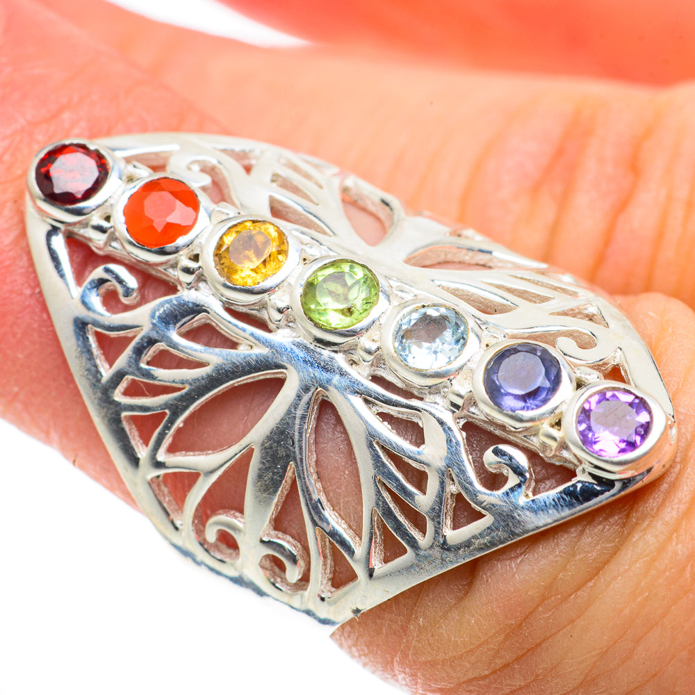 Multi-Stone Chakra Rings handcrafted by Ana Silver Co - RING63901