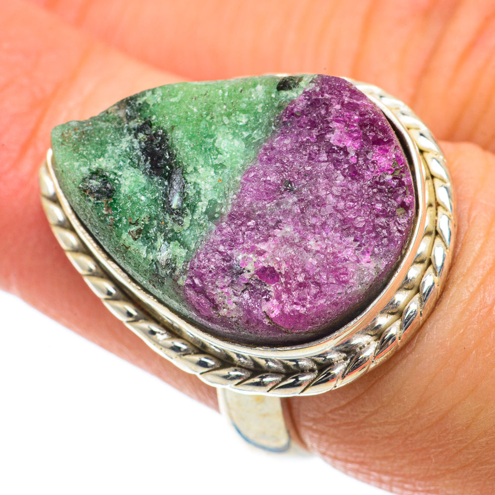 Ruby Zoisite Rings handcrafted by Ana Silver Co - RING63926