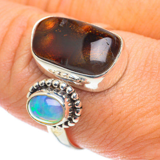 Mexican Fire Agate Rings handcrafted by Ana Silver Co - RING63927
