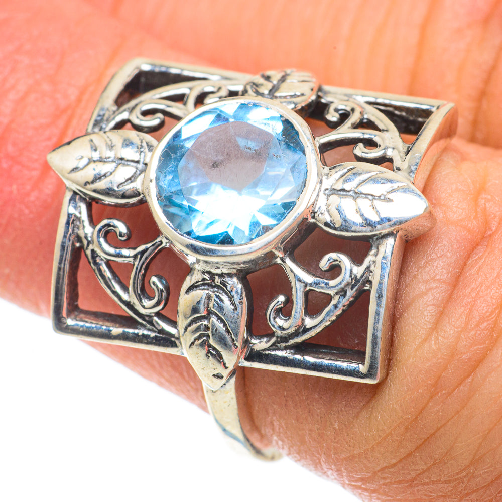 Blue Topaz Rings handcrafted by Ana Silver Co - RING63932