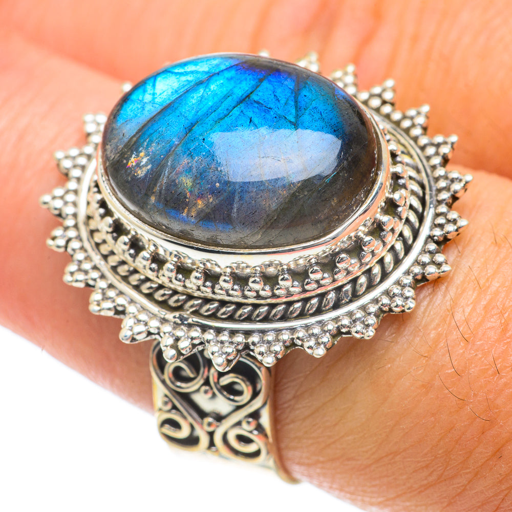 Labradorite Rings handcrafted by Ana Silver Co - RING63933