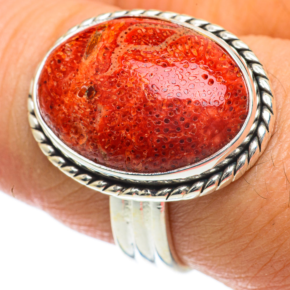 Sponge Coral Rings handcrafted by Ana Silver Co - RING63939