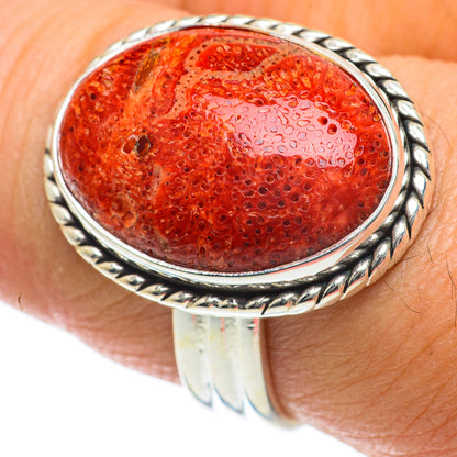 Sponge Coral Rings handcrafted by Ana Silver Co - RING63939