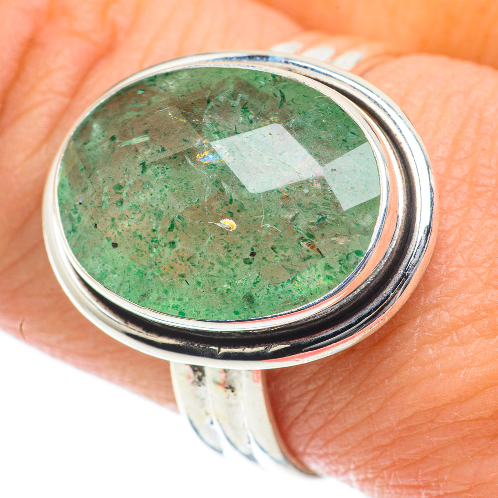Green Aventurine Rings handcrafted by Ana Silver Co - RING63952