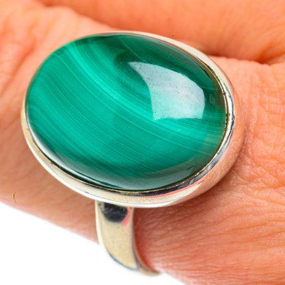 Malachite Rings handcrafted by Ana Silver Co - RING63953