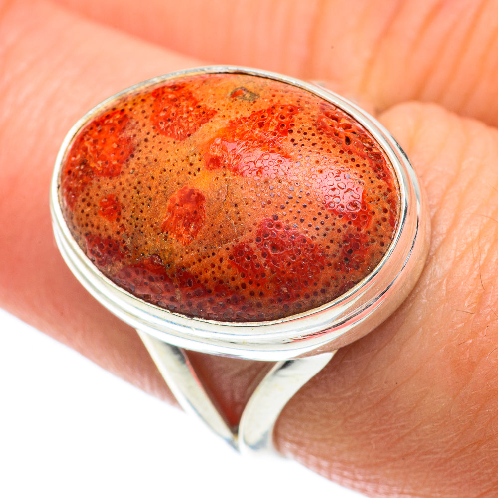 Sponge Coral Rings handcrafted by Ana Silver Co - RING63956