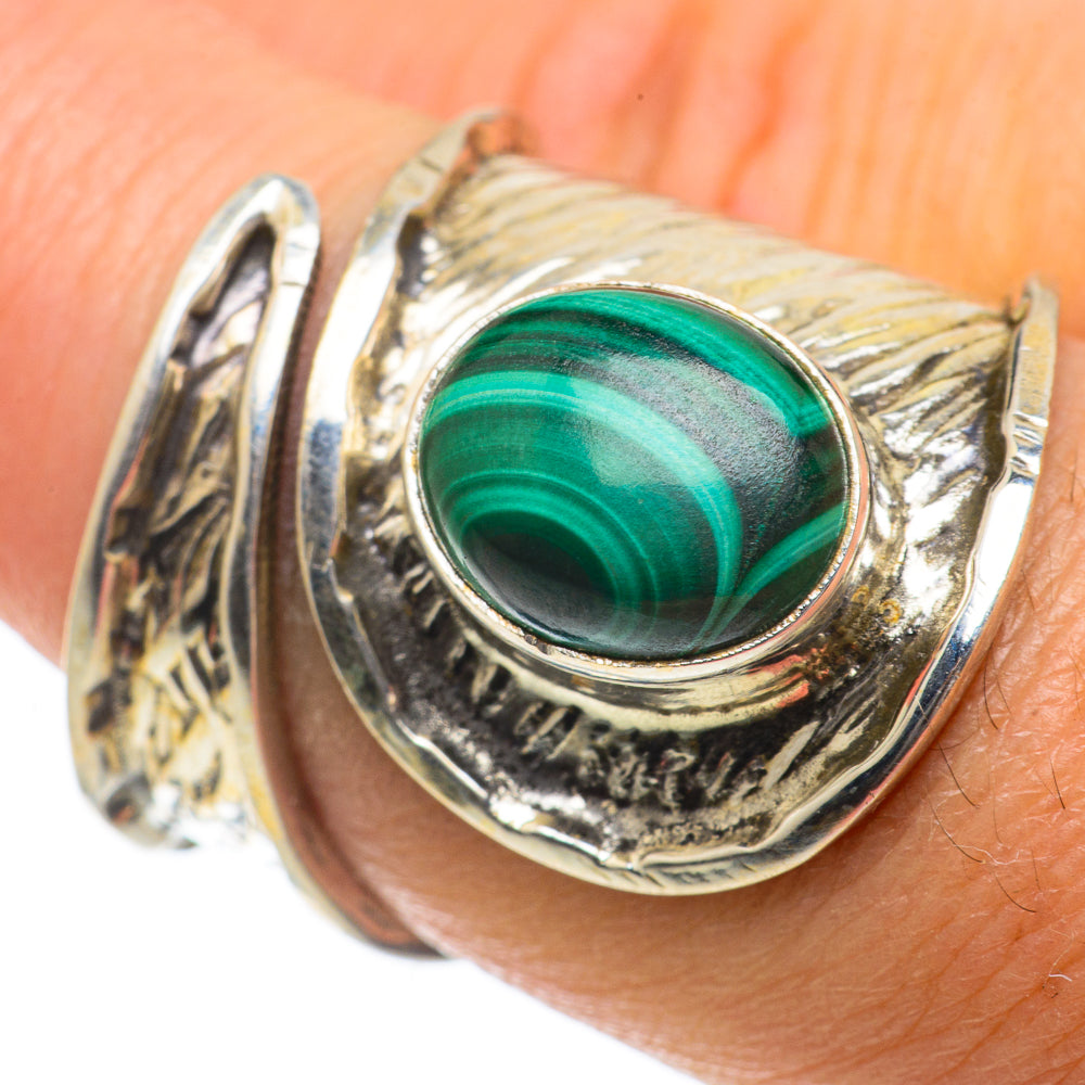 Malachite Rings handcrafted by Ana Silver Co - RING63988