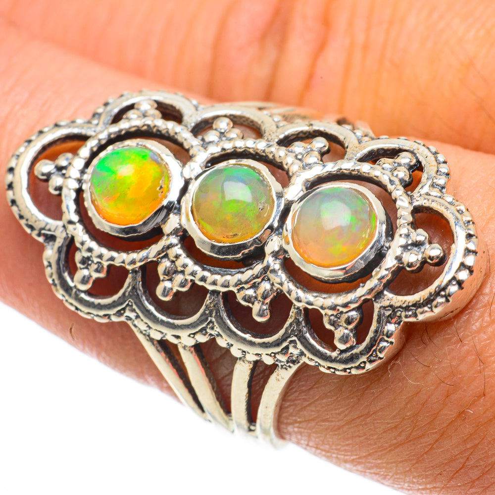 Ethiopian Opal Rings handcrafted by Ana Silver Co - RING63995