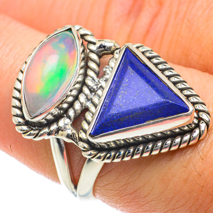 Lapis Lazuli Rings handcrafted by Ana Silver Co - RING64006