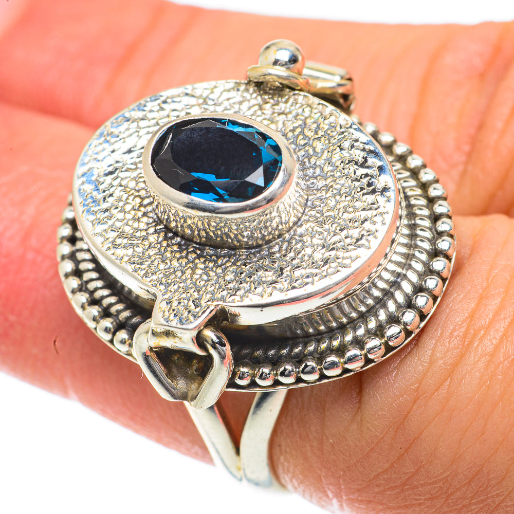 Blue Fluorite Rings handcrafted by Ana Silver Co - RING64010