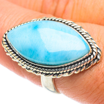 Larimar Rings handcrafted by Ana Silver Co - RING64011