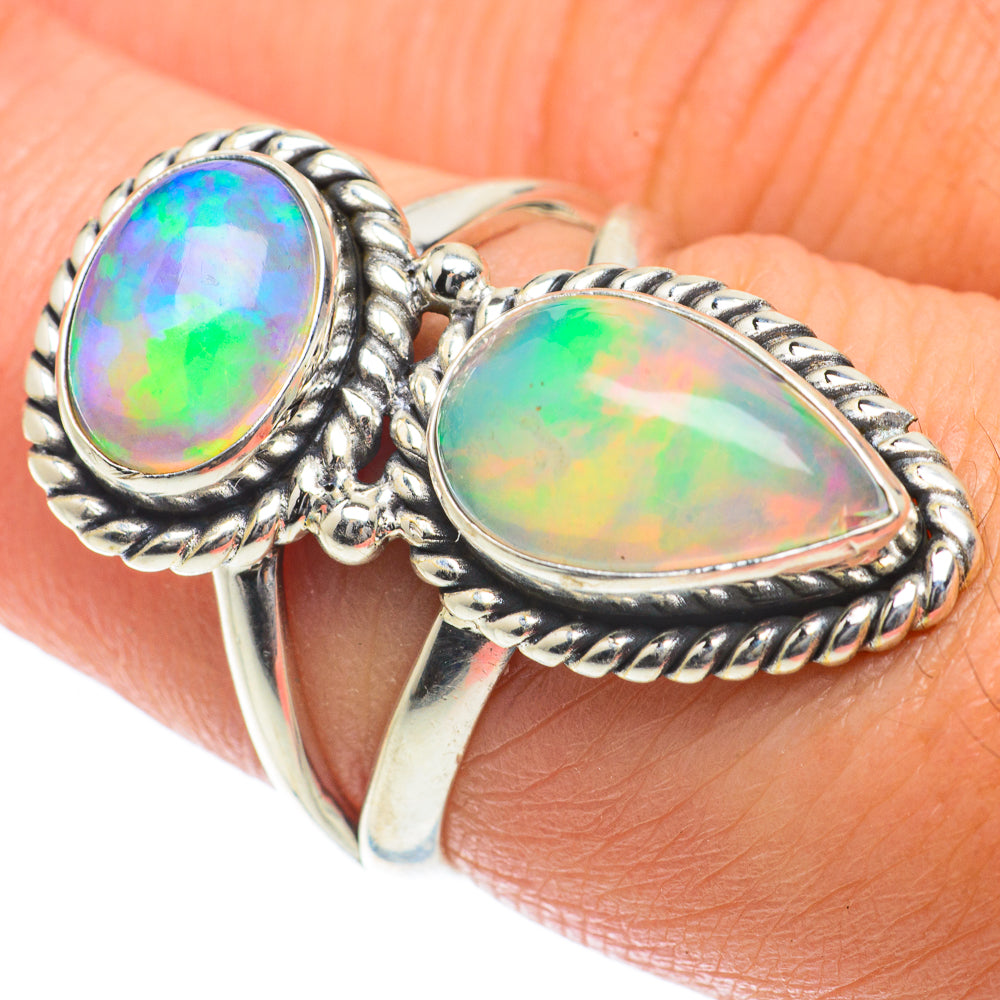 Ethiopian Opal Rings handcrafted by Ana Silver Co - RING64019
