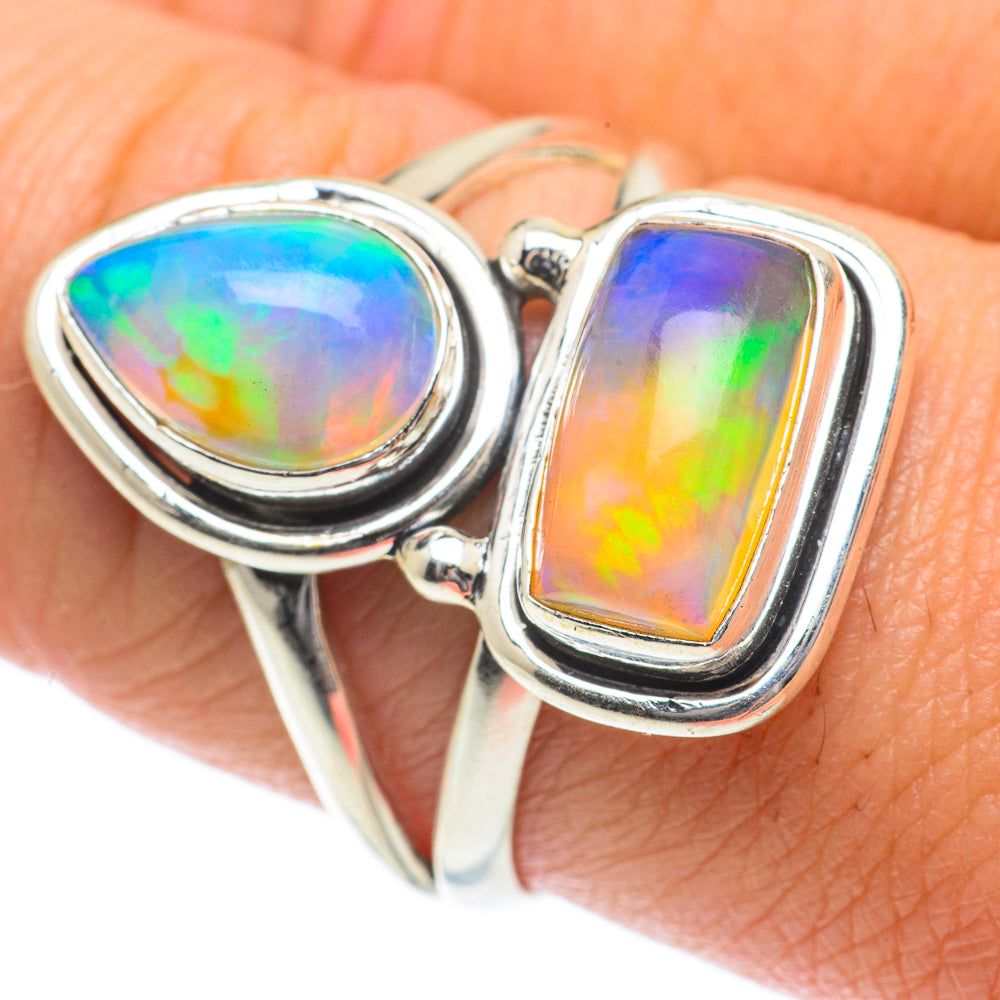 Ethiopian Opal Rings handcrafted by Ana Silver Co - RING64033