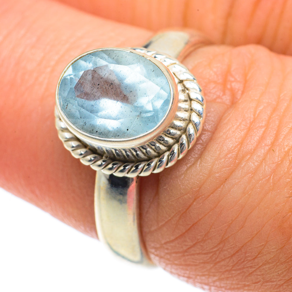 Aquamarine Rings handcrafted by Ana Silver Co - RING64036