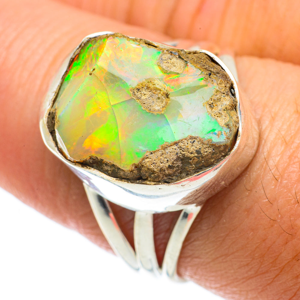 Ethiopian Opal Rings handcrafted by Ana Silver Co - RING64042