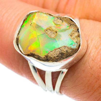 Ethiopian Opal Rings handcrafted by Ana Silver Co - RING64042
