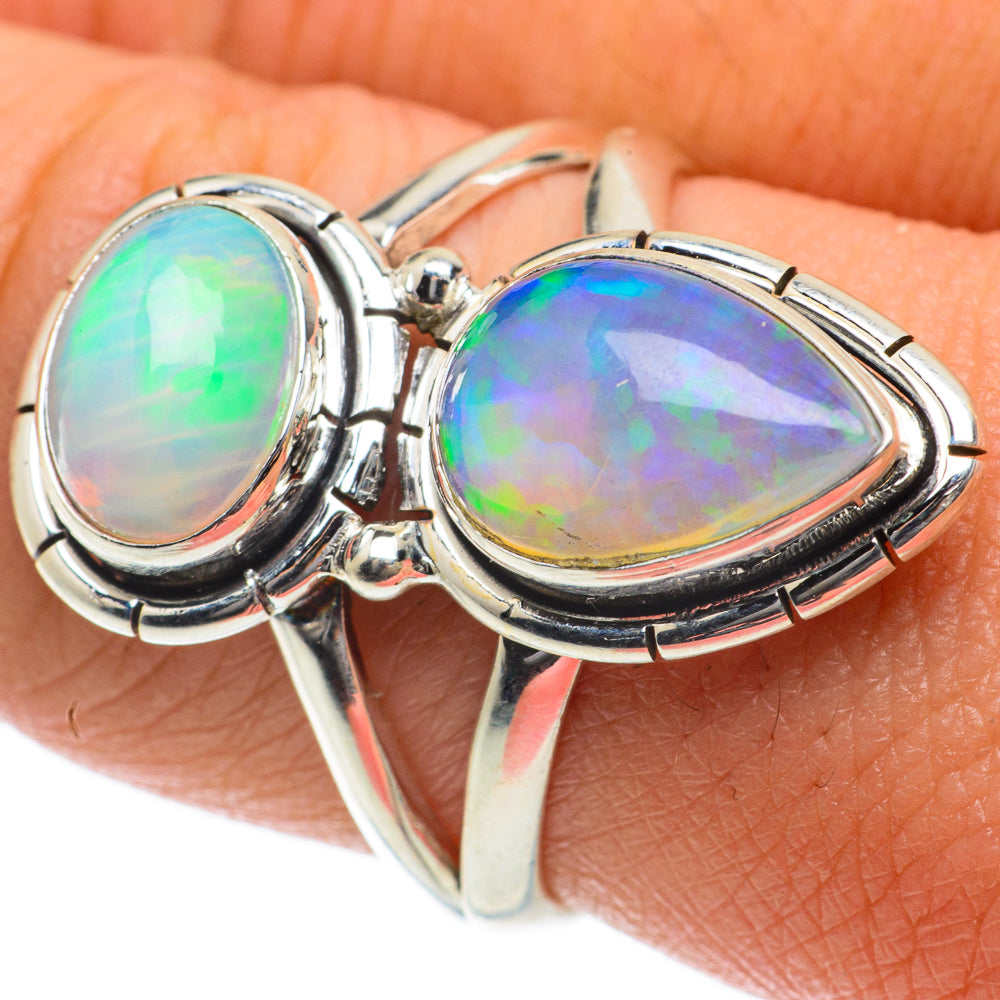 Ethiopian Opal Rings handcrafted by Ana Silver Co - RING64051