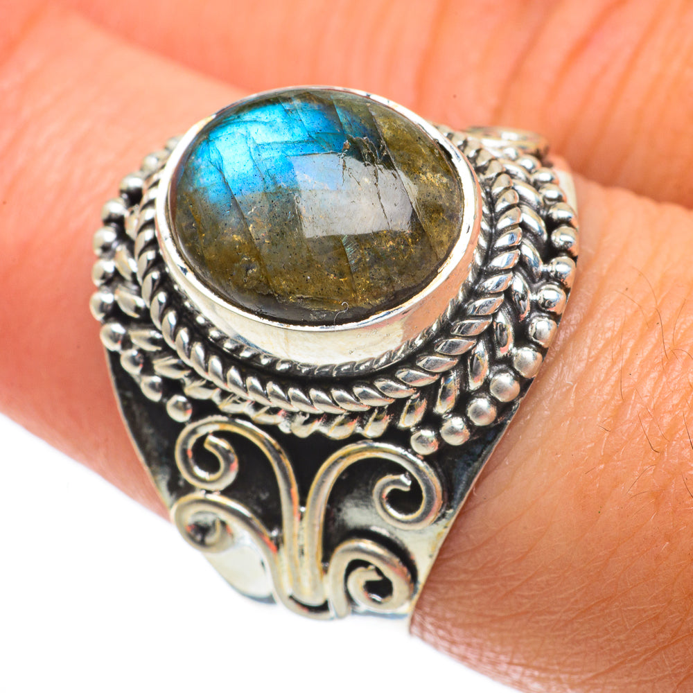 Labradorite Rings handcrafted by Ana Silver Co - RING64067