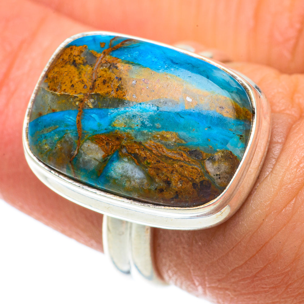 Chrysocolla Rings handcrafted by Ana Silver Co - RING64068