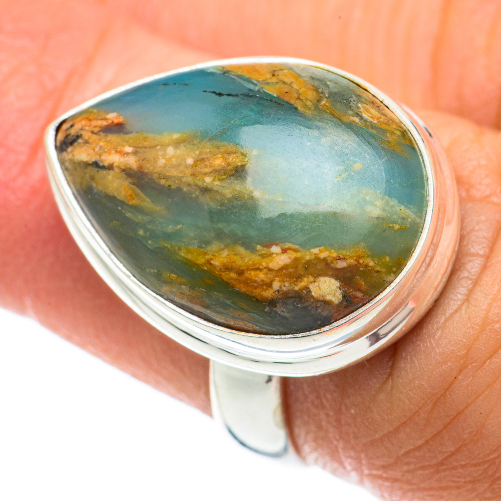 Peruvian Opal Rings handcrafted by Ana Silver Co - RING64074