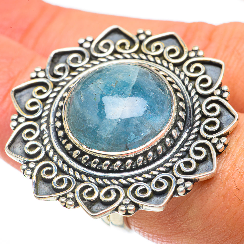 Aquamarine Rings handcrafted by Ana Silver Co - RING64082