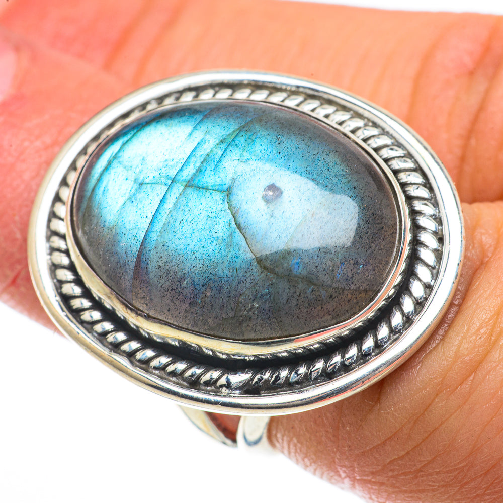 Labradorite Rings handcrafted by Ana Silver Co - RING64084