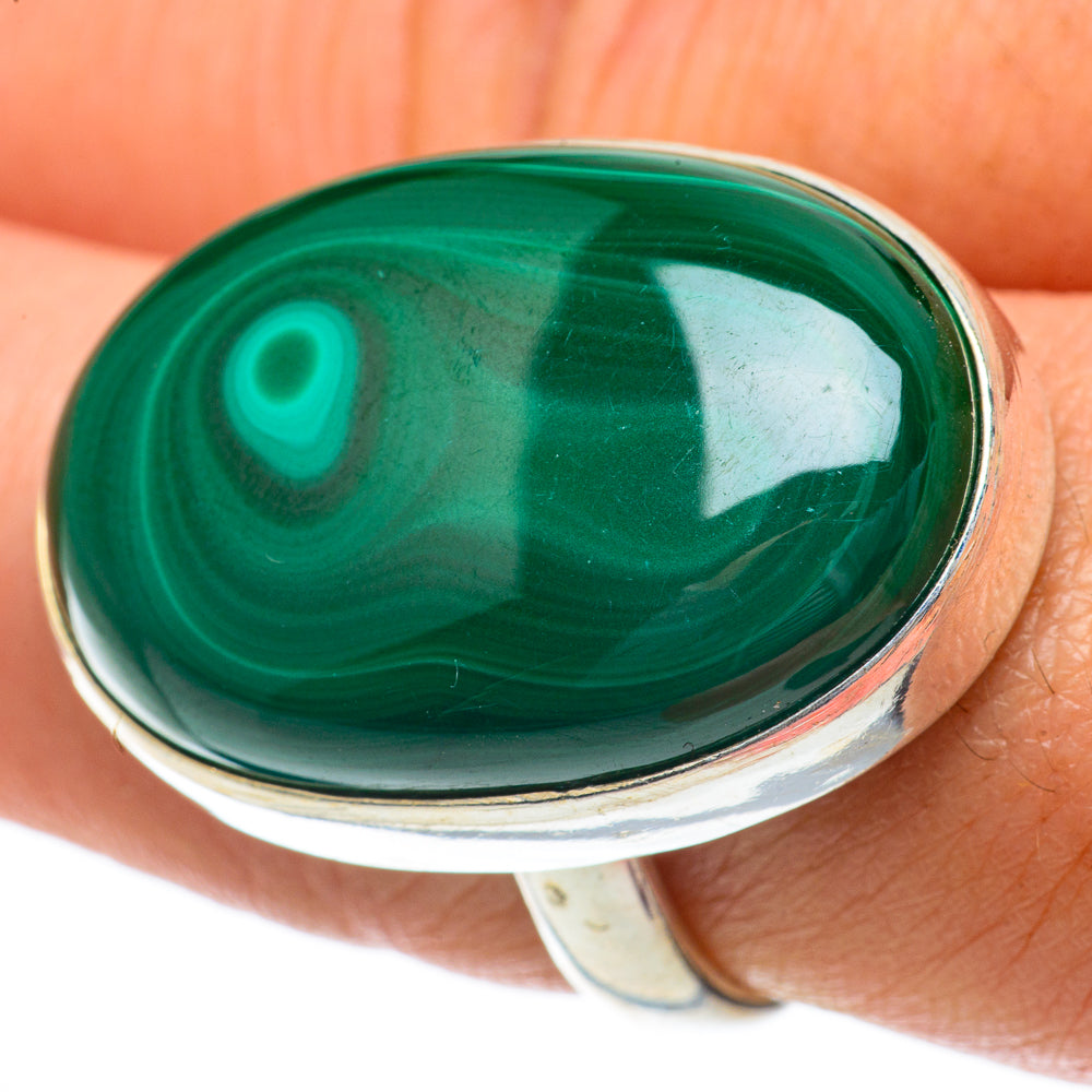 Malachite Rings handcrafted by Ana Silver Co - RING64085