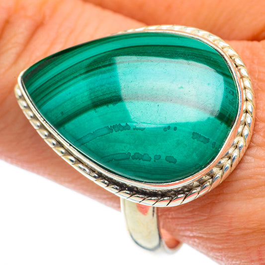 Malachite Rings handcrafted by Ana Silver Co - RING64086