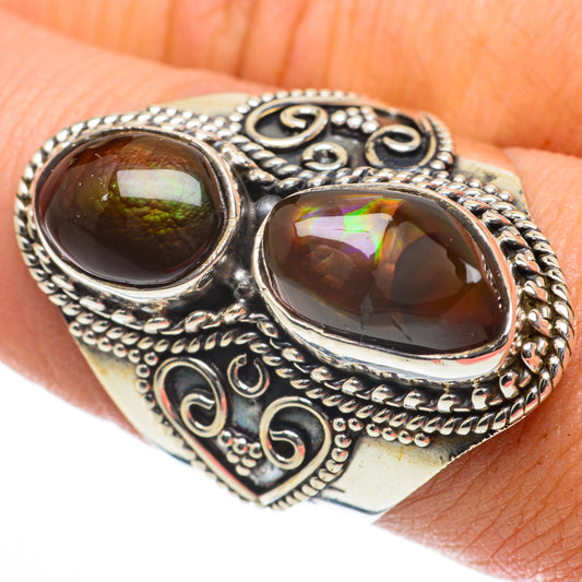 Mexican Fire Agate Rings handcrafted by Ana Silver Co - RING64088