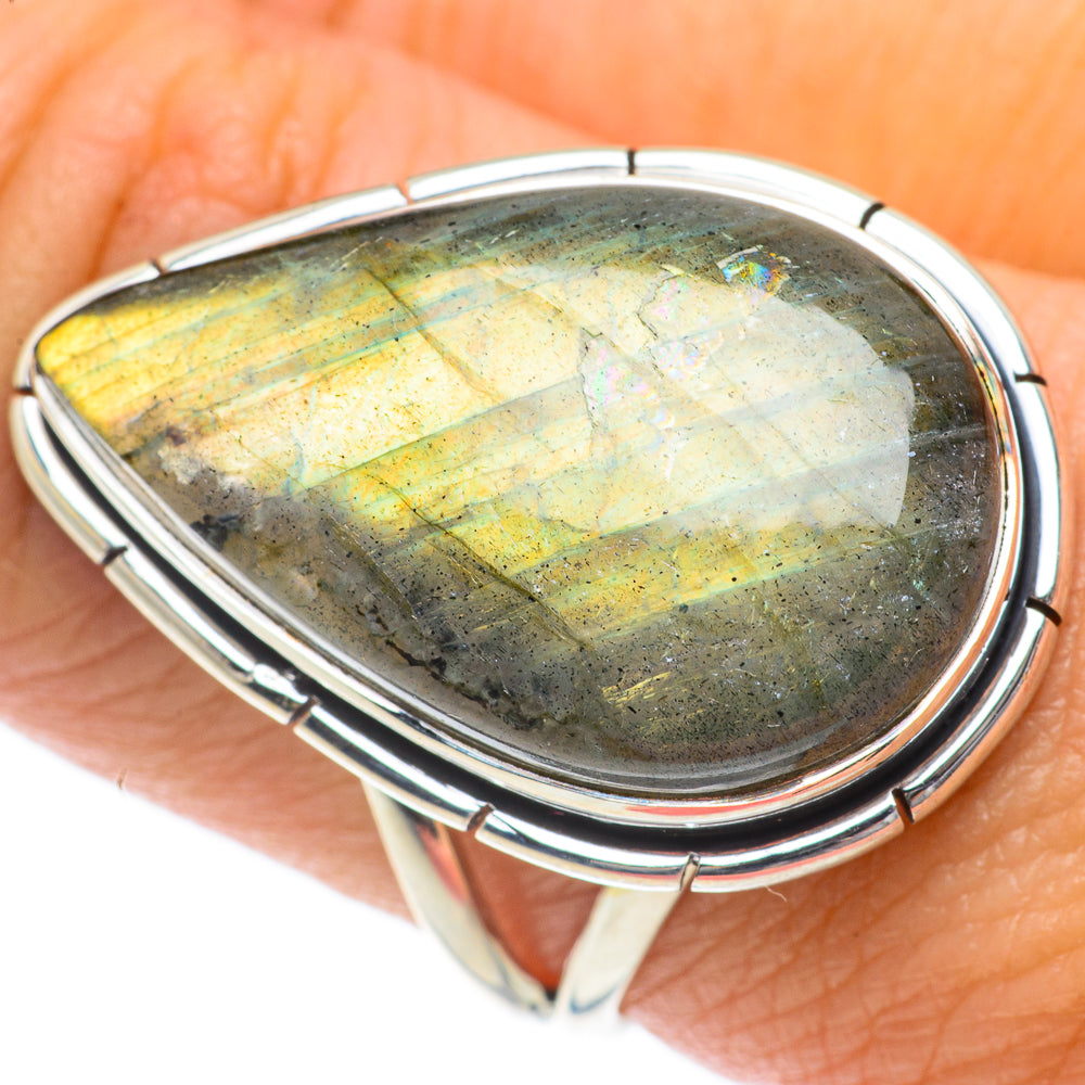 Labradorite Rings handcrafted by Ana Silver Co - RING64089