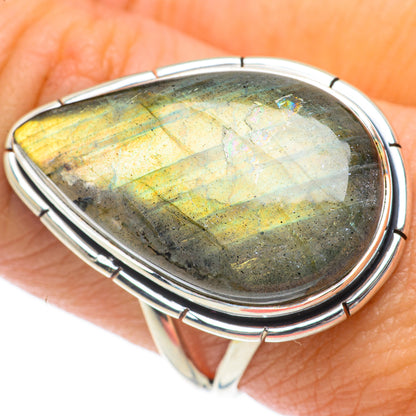 Labradorite Rings handcrafted by Ana Silver Co - RING64089