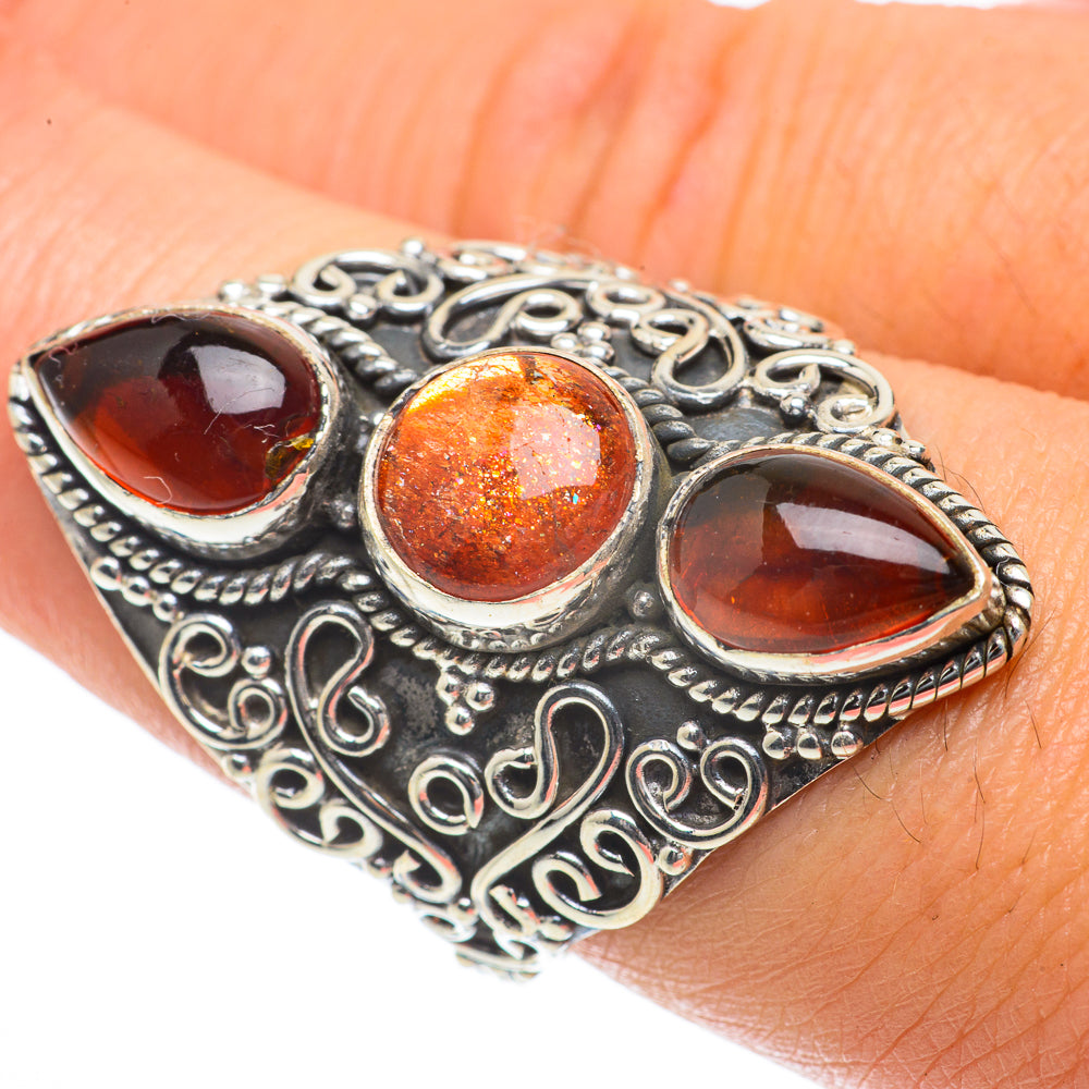 Sunstone Rings handcrafted by Ana Silver Co - RING64091