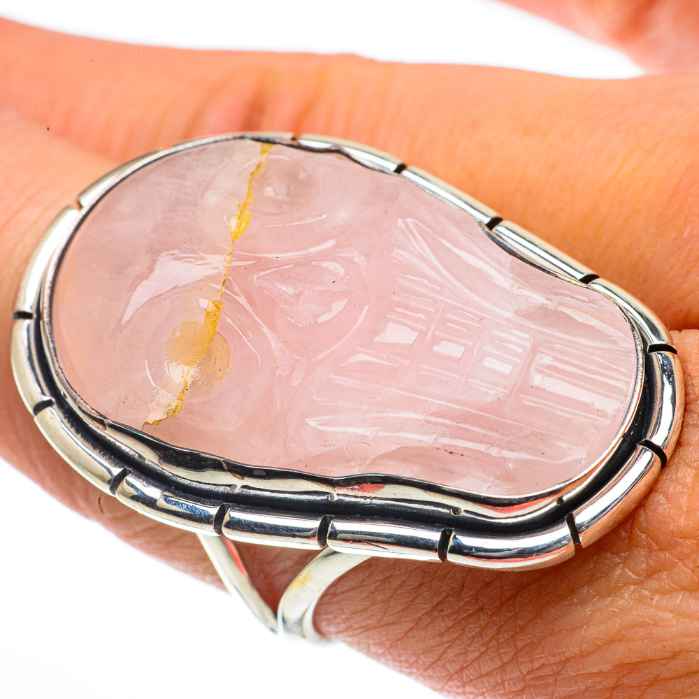 Rose Quartz Rings handcrafted by Ana Silver Co - RING64095