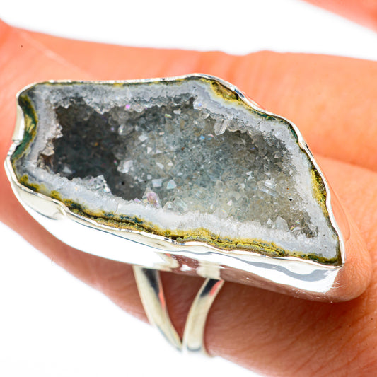 Coconut Geode Slice Rings handcrafted by Ana Silver Co - RING64103