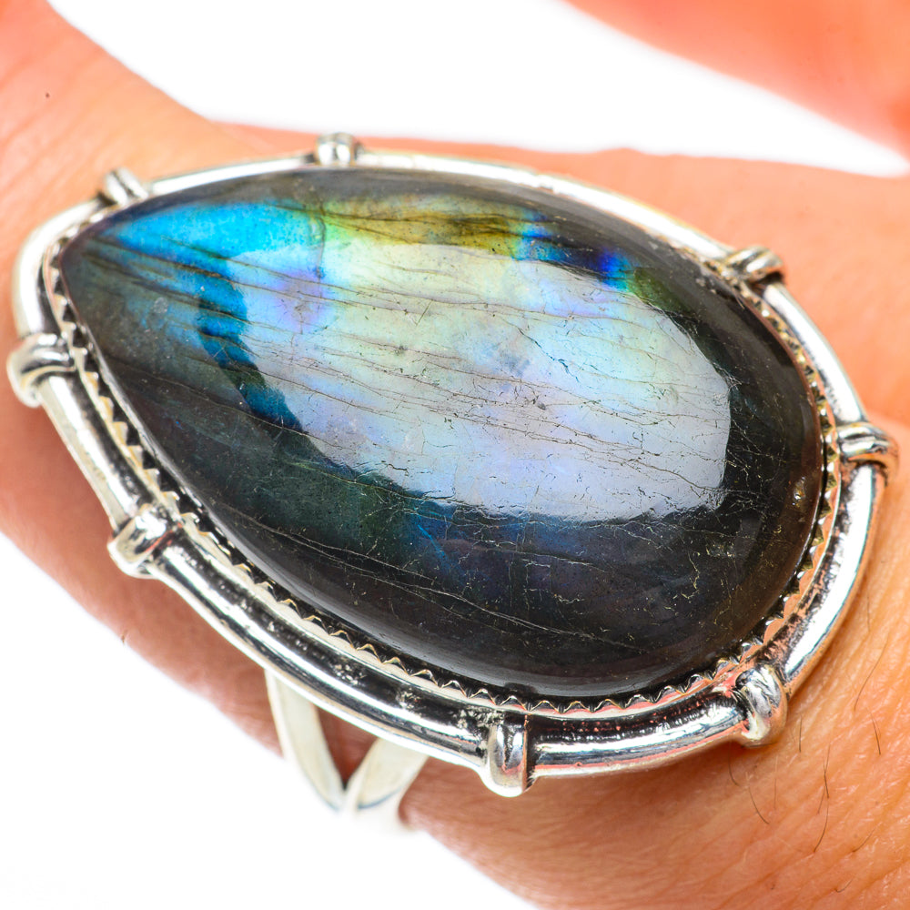 Labradorite Rings handcrafted by Ana Silver Co - RING64104