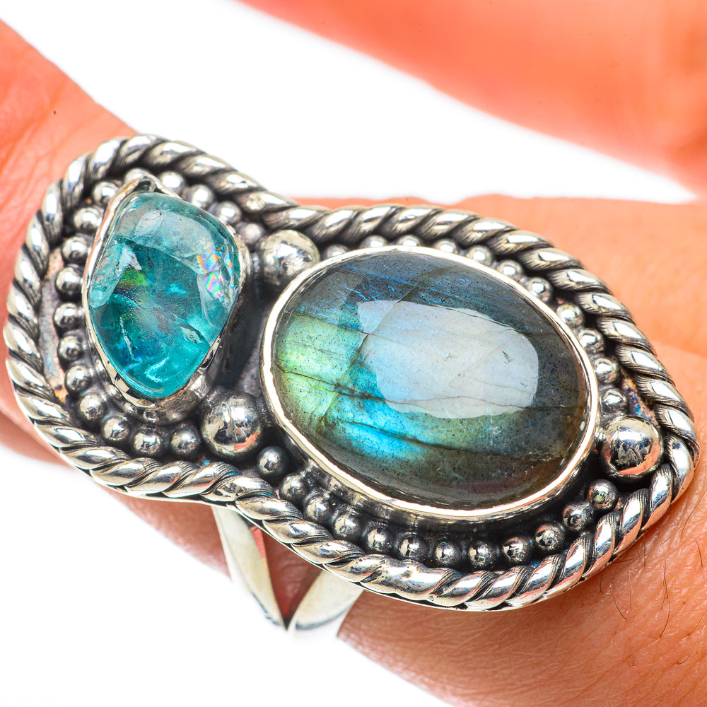 Labradorite Rings handcrafted by Ana Silver Co - RING64109
