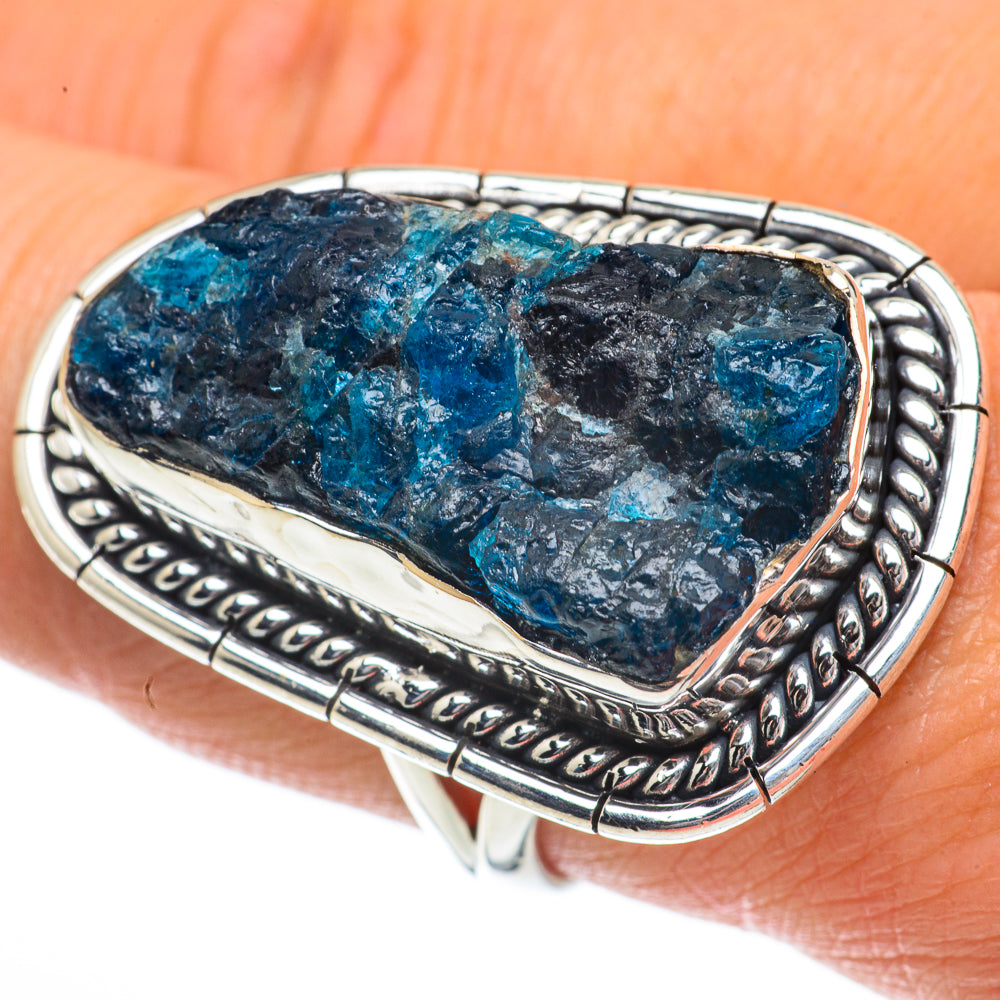 Blue Fluorite Rings handcrafted by Ana Silver Co - RING64111