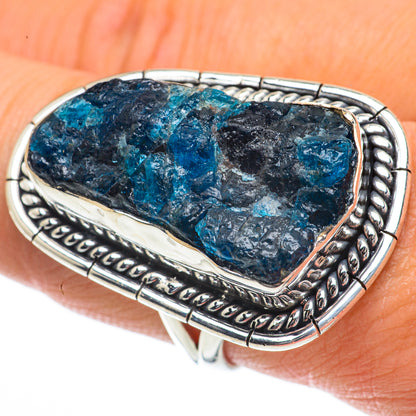 Blue Fluorite Rings handcrafted by Ana Silver Co - RING64111