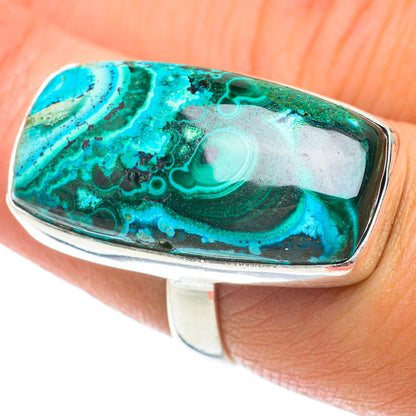 Malachite In Chrysocolla Rings handcrafted by Ana Silver Co - RING64113